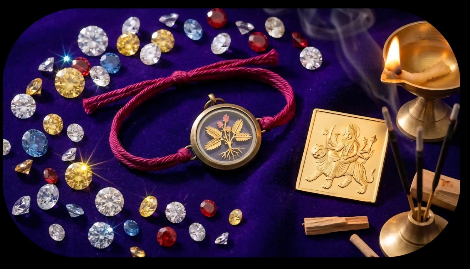 Durga Yantra Gemstone Set