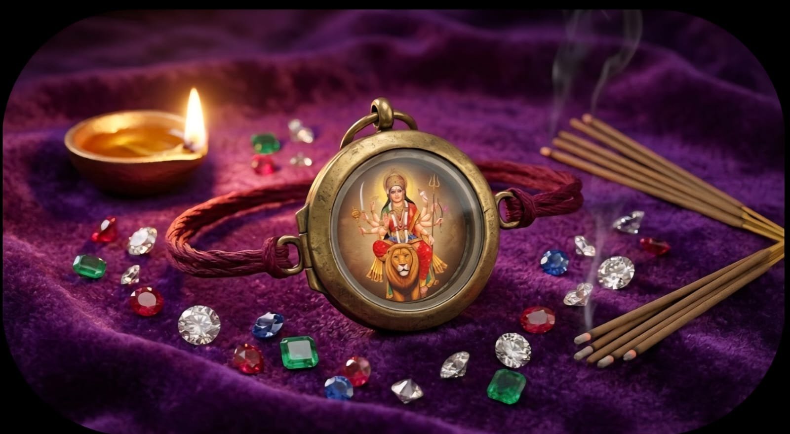 Durga Maa Botanical Bracelet Locket