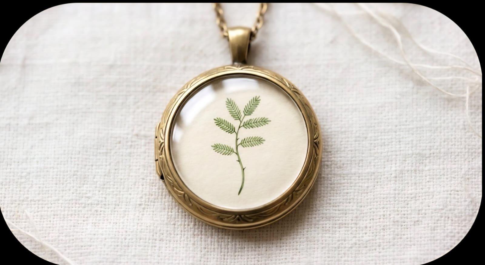 Botanical Round Locket