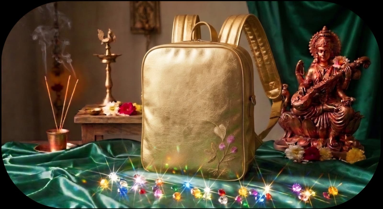 Sacred Gold Botanical Backpack