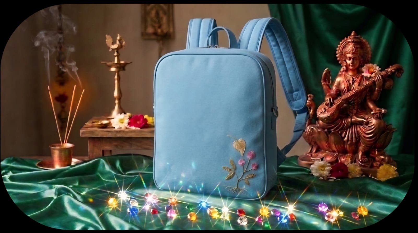 Sky Blue Lajwanti Backpack